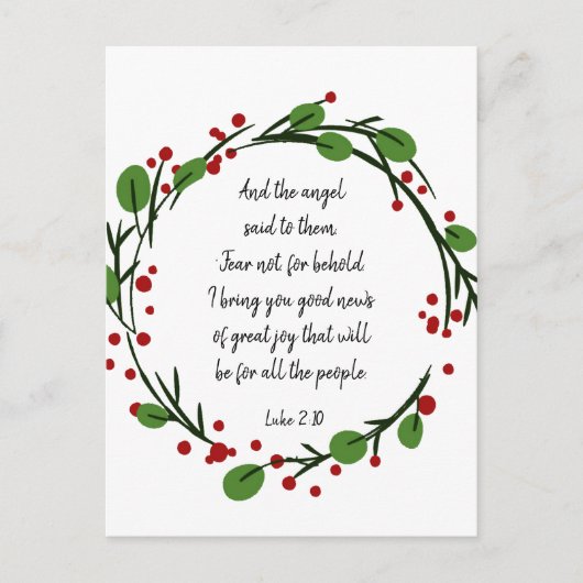 Christelijke kerstscripts feestdagenkaart (Voorkant)