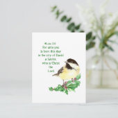 Christelijke kerstscripts feestdagenkaart (Staand voorkant)