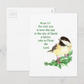 Christelijke kerstscripts feestdagenkaart (Voorkant / Achterkant)