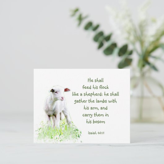 Christelijke kerstscripts Inspirerend versie Kaart (Staand voorkant)