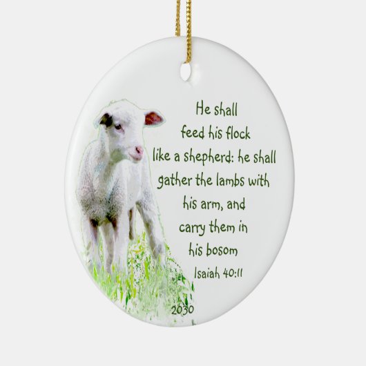 Christelijke kerstscripts Inspirerend versie Keramisch Ornament (Rechts)