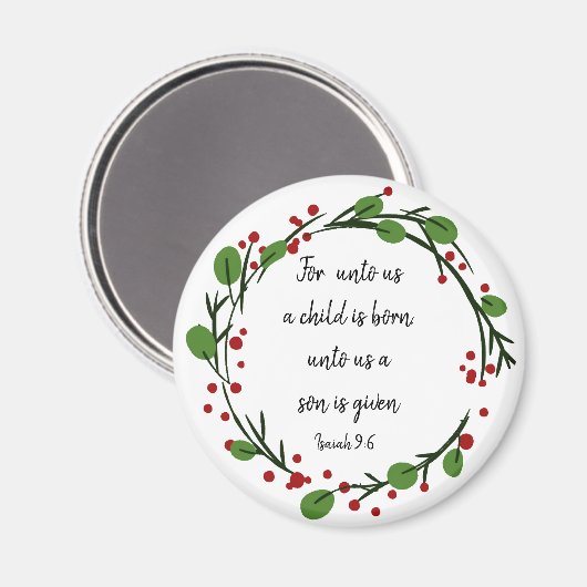 Christelijke kerstscripts Inspirerend versie Magneet (Voorkant / Achterkant)