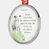 Christelijke kerstscripts Inspirerend versie Metalen Ornament (Links)