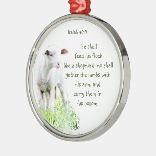 Christelijke kerstscripts Inspirerend versie Metalen Ornament (Links)