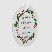 Christelijke kerstscripts Inspirerend versie Ornament (voorkant)