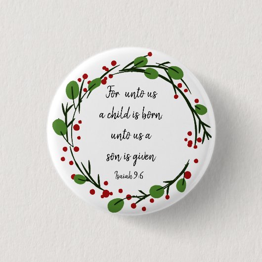 Christelijke kerstscripts Inspirerend versie Ronde Button 3,2 Cm (Voorkant)
