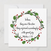 Christelijke kerstscripts kaart (Voorkant)