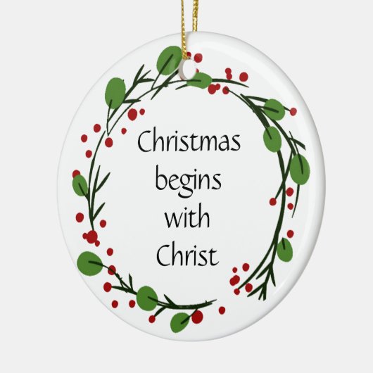 Christelijke kerstscripts keramisch ornament (Links)