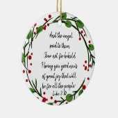 Christelijke kerstscripts keramisch ornament (Rechts)