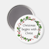 Christelijke kerstscripts magneet (Voorkant / Achterkant)