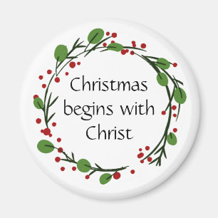 Christelijke kerstscripts magneet