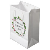 Christelijke kerstscripts medium cadeauzakje (Voorkant Gekanteld)