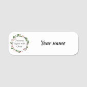 Christelijke kerstscripts naamplaatje (Voorkant)