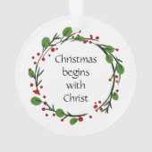 Christelijke kerstscripts ornament (achterkant)