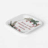 Christelijke kerstscripts papieren bordje (Gebogen)