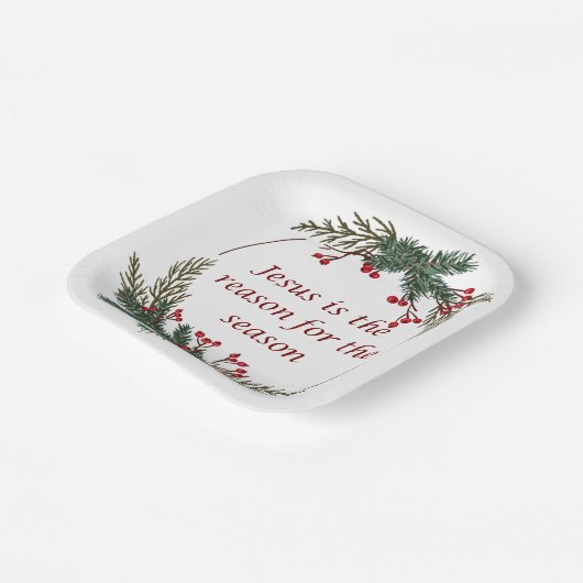 Christelijke kerstscripts papieren bordje (Gebogen)