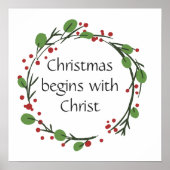 Christelijke kerstscripts poster (Voorkant)