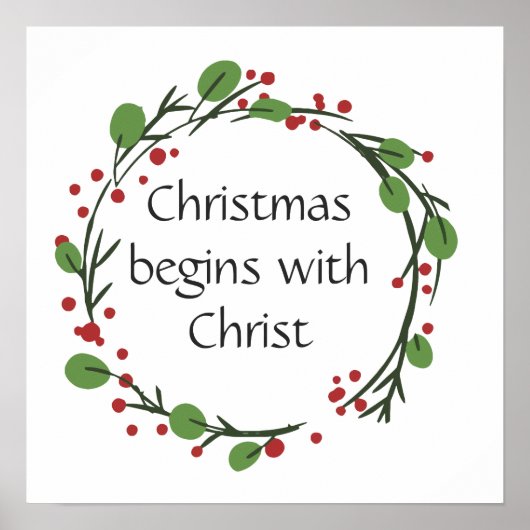 Christelijke kerstscripts poster (Voorkant)