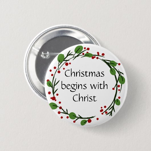 Christelijke kerstscripts ronde button 5,7 cm (Voorkant /achterkant)