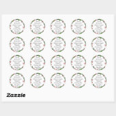 Christelijke kerstscripts ronde sticker (Vel)