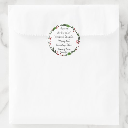 Christelijke kerstscripts ronde sticker (Tas)