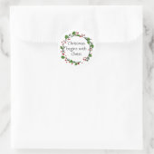 Christelijke kerstscripts ronde sticker (Tas)