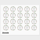 Christelijke kerstscripts ronde sticker (Vel)