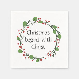 Christelijke kerstscripts servet