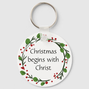 Christelijke kerstscripts sleutelhanger