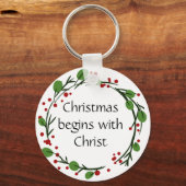 Christelijke kerstscripts sleutelhanger (Achterkant)