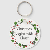 Christelijke kerstscripts sleutelhanger (Achterkant)