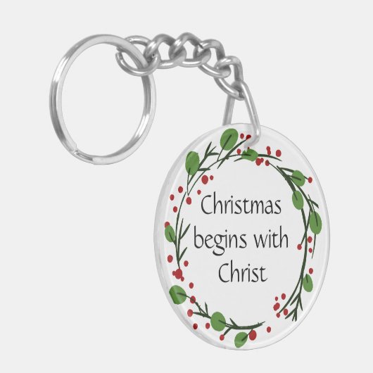 Christelijke kerstscripts sleutelhanger (Voorkant Links)