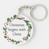 Christelijke kerstscripts sleutelhanger (Achterkant)