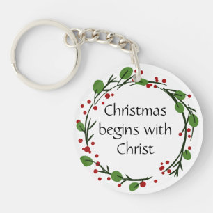 Christelijke kerstscripts sleutelhanger
