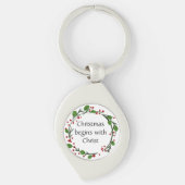 Christelijke kerstscripts sleutelhanger (Voorkant)