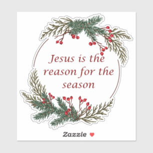 Christelijke kerstscripts sticker