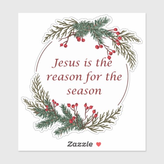Christelijke kerstscripts sticker (Vel)