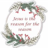 Christelijke kerstscripts sticker (Voorkant)