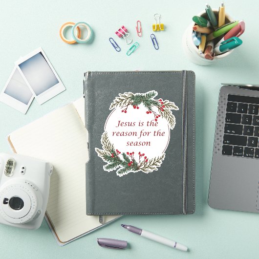 Christelijke kerstscripts sticker (iPad Cover)