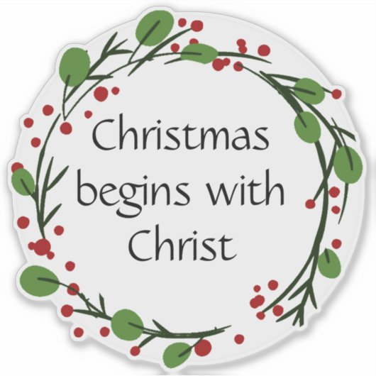 Christelijke kerstscripts sticker (Voorkant)