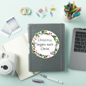 Christelijke kerstscripts sticker (iPad Cover)