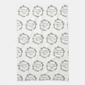 Christelijke kerstscripts theedoek (Verticaal)