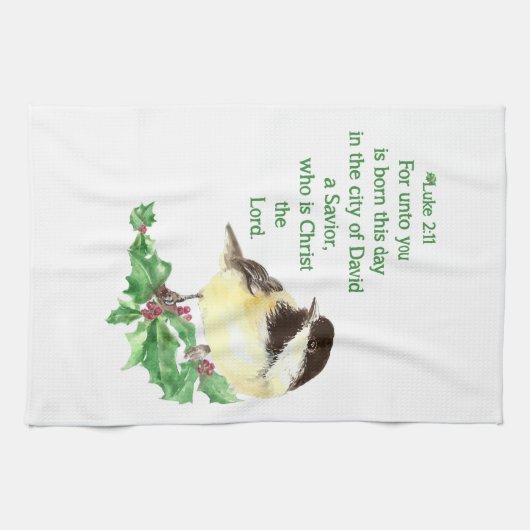 Christelijke kerstscripts theedoek (Horizontaal)