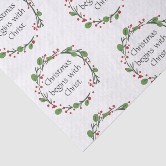 Christelijke kerstscripts tissuepapier (Detail)
