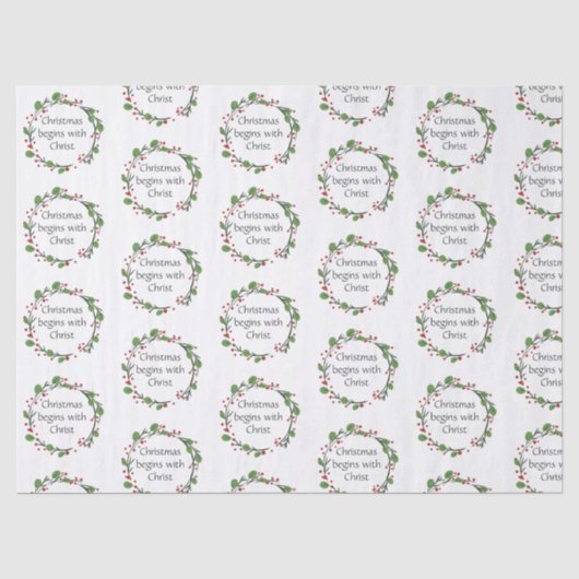 Christelijke kerstscripts tissuepapier (Voorkant)