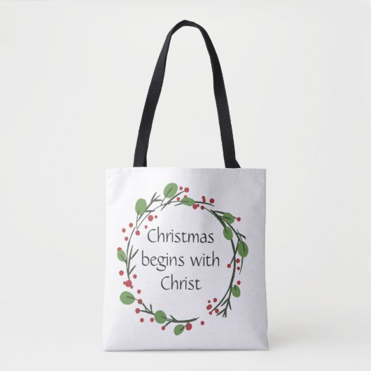 Christelijke kerstscripts tote bag (Voorkant)