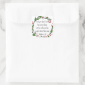 Christelijke kerstscripts vierkante sticker (Tas)