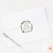 Christelijke kerstscripts vierkante sticker (Envelop)