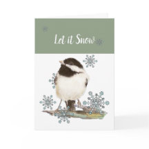 Christelijke Kerstsneeuw Schattigee Chickadee Bird