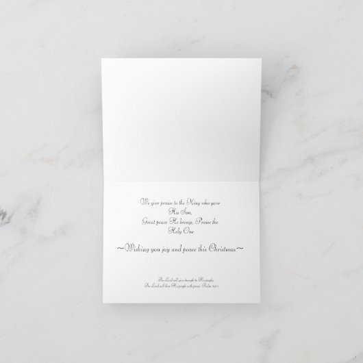 Christelijke kerstsnowman art Creationarts Feestdagen Kaart (Binnen)